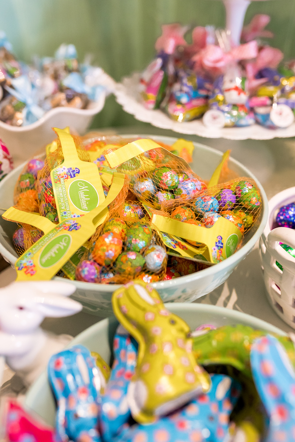 Arrangement of chocolate novelty candy